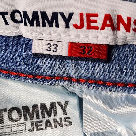 Women's Tommy Jeans Betsy Mid Rise Denim Pants Size 33 X 32 Light Blue - Picture 9 of 9